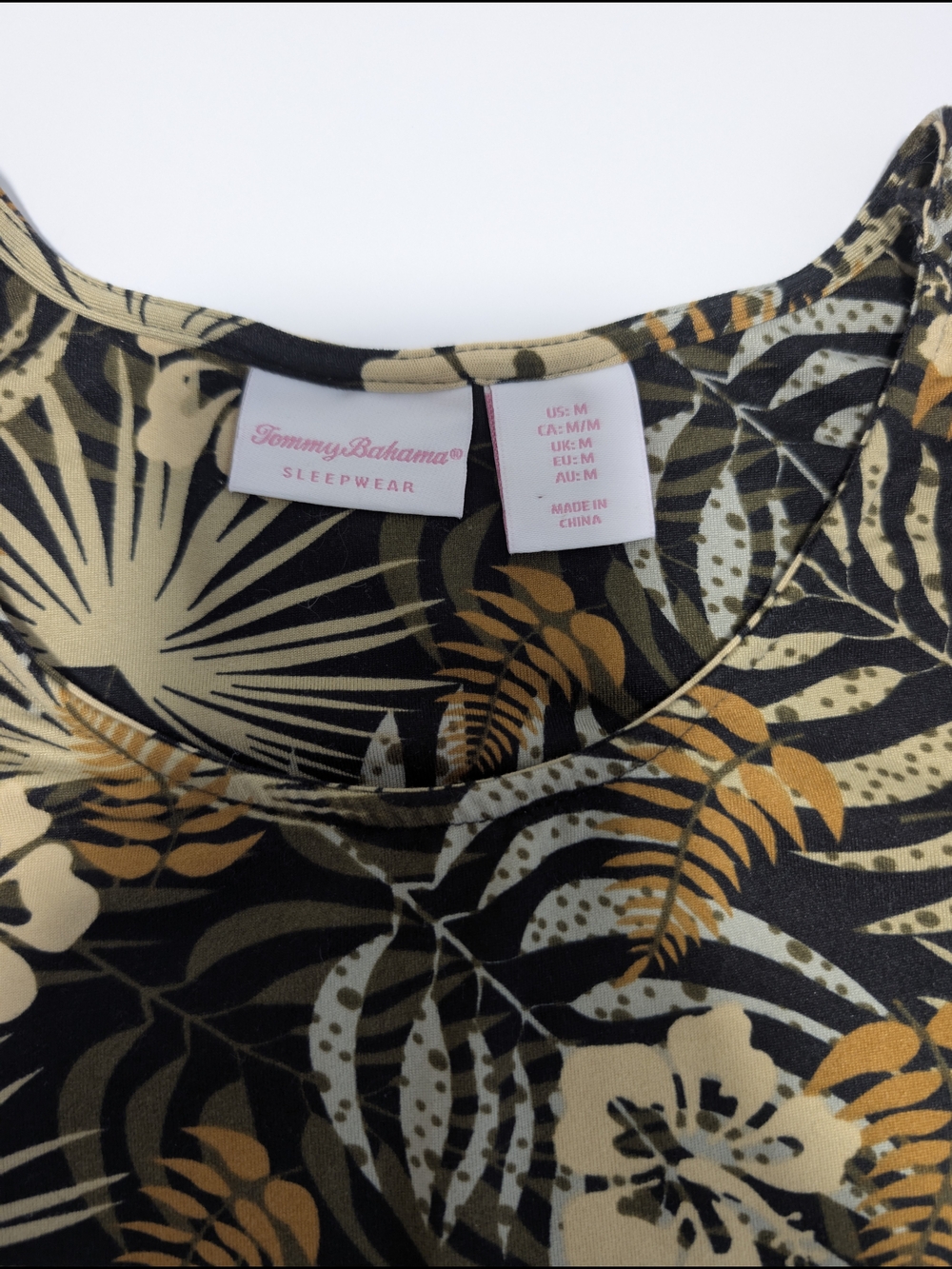 Tommy Bahama Women's M Black Tropical Floral Sleeveless Shift Midi Dress Stretch - Picture 7 of 10
